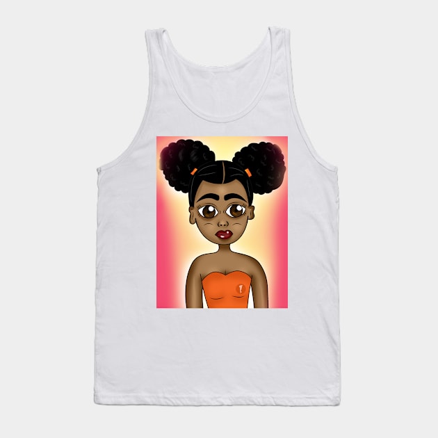 cute black girl art Tank Top by Spinkly Creations 